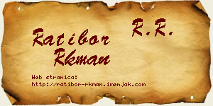 Ratibor Rkman vizit kartica